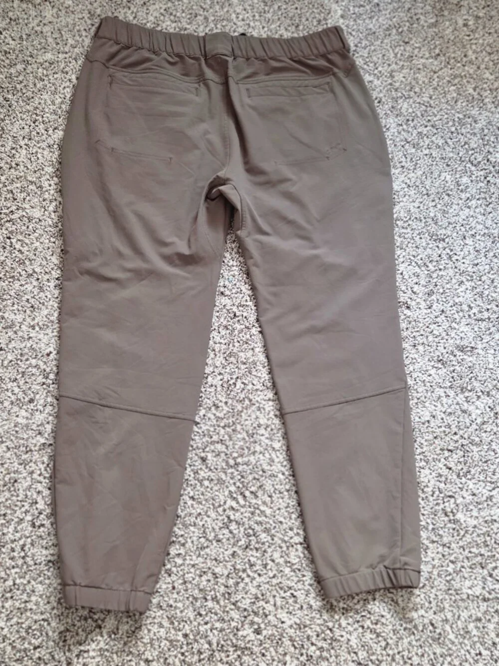 BYLT Premium Basics Men's XXL Tech Nylon Tapered Jogger Pants Fawn Zip Pockets